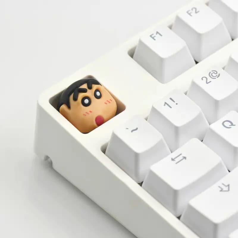 Cute Cartoon Crayon Shin-chan Keycaps for Mechanical Keyboard Personalized 3D Creative Keycaps Game Peripherals Single Keycap