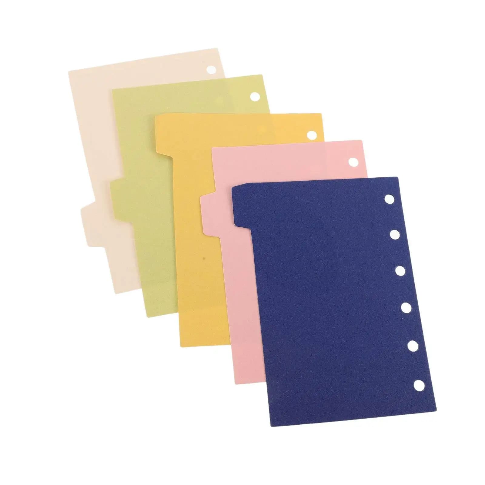 5 divisori in carta robusti con linguette, mini divisori per quaderni, per raccoglitori A7 Discbound, protezione delle pagine, adattamento universale
