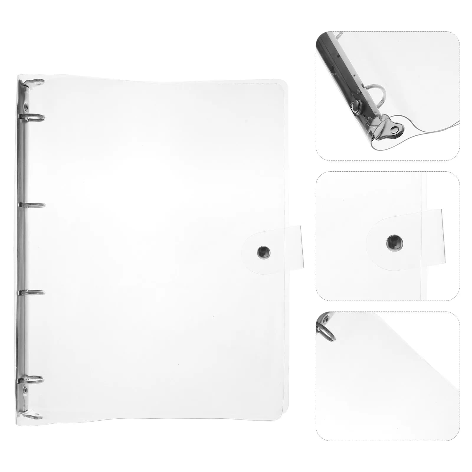 Copertina per Quaderno in Plastica Trasparente A4, Rilegatura a Fogli Mobili, per Scrapbook, Forniture per Ufficio, Agenda, Diario, Blocco Note