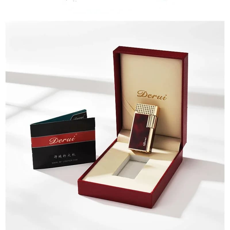 DERUI Accendino a cherosene portatile corto compatto Accendino regalo di fascia alta da uomo Accendino a cherosene atmosferico classico