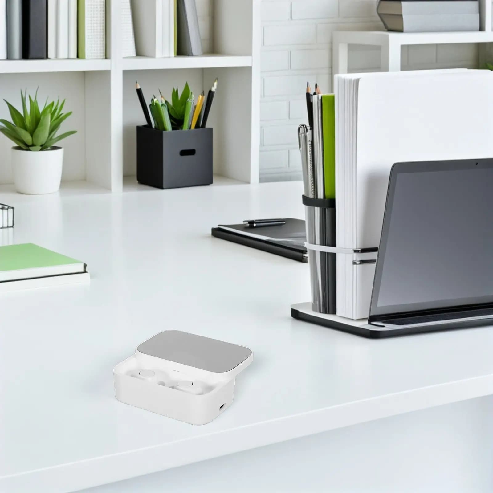 1 set di auricolari con schermo digitale, auricolari wireless ricaricabili per sport, viaggi, lavoro d'ufficio, chiamate