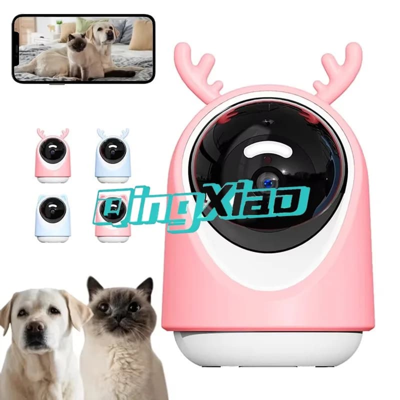 Telecamera 5G per Animali Domestici con Riconoscimento AI, Tracciamento Automatico, Giocattolo Interattivo con Laser per Gatti, Cani e Conigli, Monitoraggio in Tempo Reale e Controllo Remoto