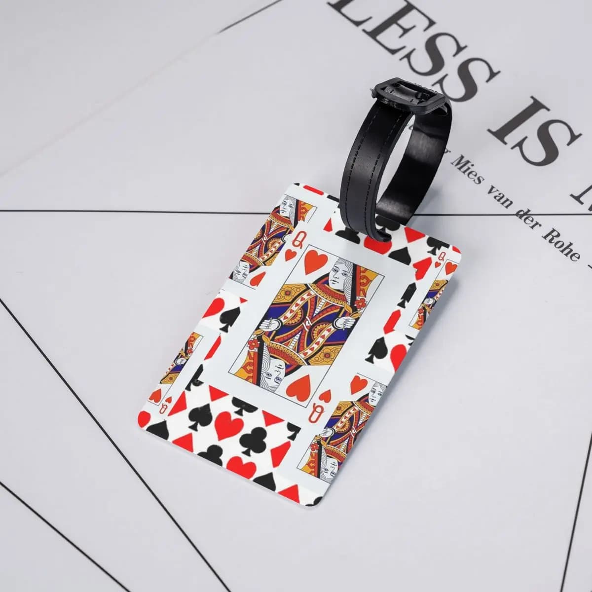 Etichette per bagagli Queen Of Hearts, accessori per valigie, etichetta per bagagli da viaggio, porta etichetta, porta ID, nome, indirizzo