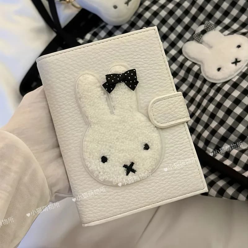 Miffy Kawaii Anime Cartoon Rabbit Passport Holder Document Package Girly Heart Travel Student Birthday Gift ID Storage Bag