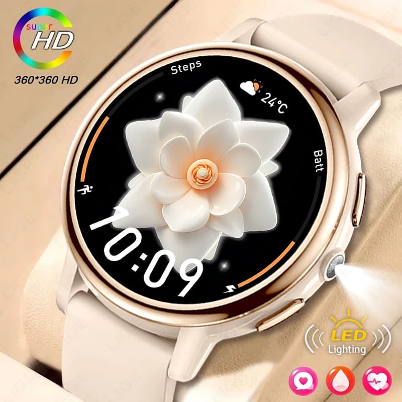 LIGE 1.26 "Display Astuto Della Vigilanza Delle Donne di Sport Orologi di Fitness Impermeabile Bluetooth Chiamata Assistente Vocale Delle Signore Smartwatch 2025 Nuovo