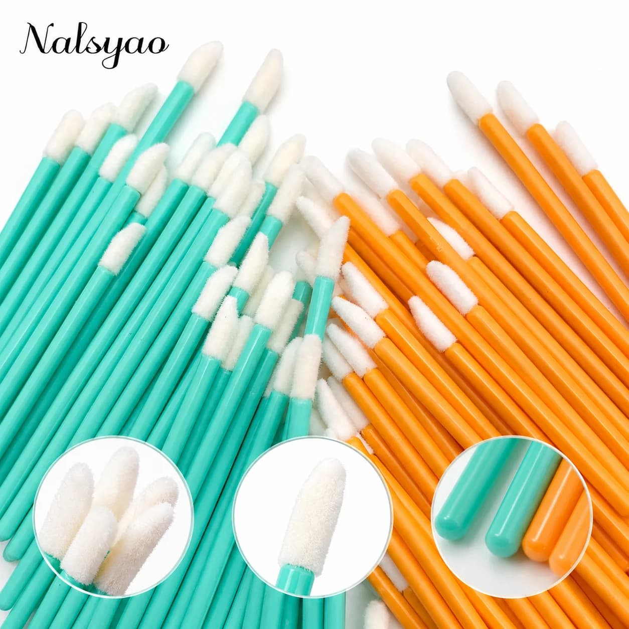 50PCs Disposable Micro Lip Brush Eyelash Extension Mascara Applicator Lipstick Wands Set Heads Tool Cosmetic Makeup Brushes