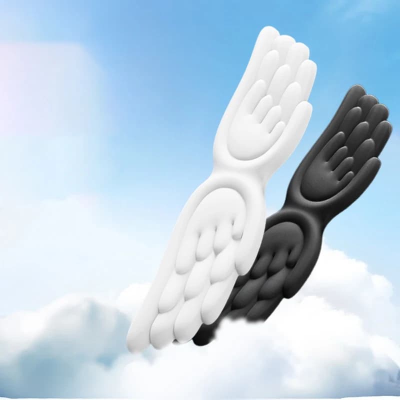 Poggiapolsi per Tastiera Meccanica e Mouse, Supporto Ergonomico in Memory Foam a Forma di Ala d'Angelo per PC e Laptop