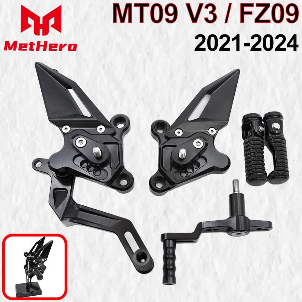 Pedana poggiapiedi per moto in alluminio CNC per Yamaha MT-09 V3 FZ09 2021 2022 2023 2024