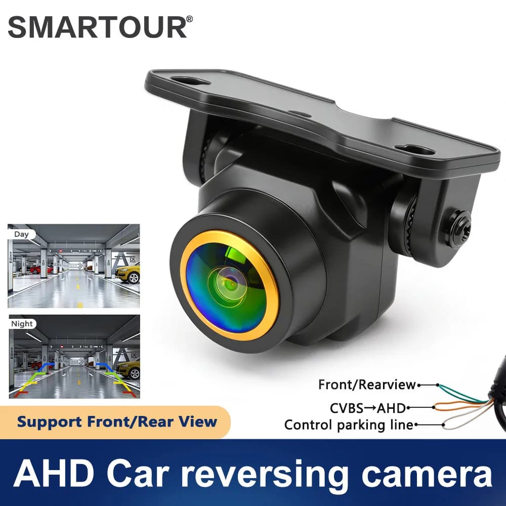 Smartour AHD 720P CCD Car Rear View Camera Full HD Night Vision Fisheye Lens Vehicle Reversing Front Backup Camera