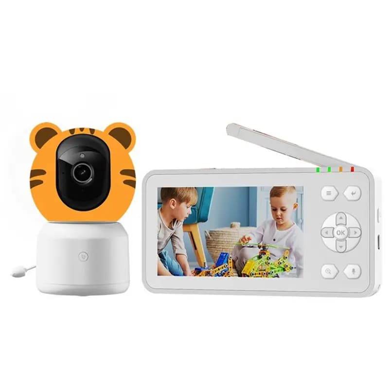 Monitor per Bambini A25P con Rilevamento Pianto, Schermo 4.5 Pollici 1080P WIFI, Supporto APP, Interfono Bidirezionale, Telecamera, Spina EU, Articoli per Neonati