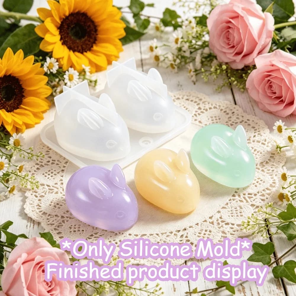 Rabbit Silicone DIY Mold, Make Scented Candles, Ornaments and Handmade Soap, Home Craft Tool, Wedding & Birthday Gift