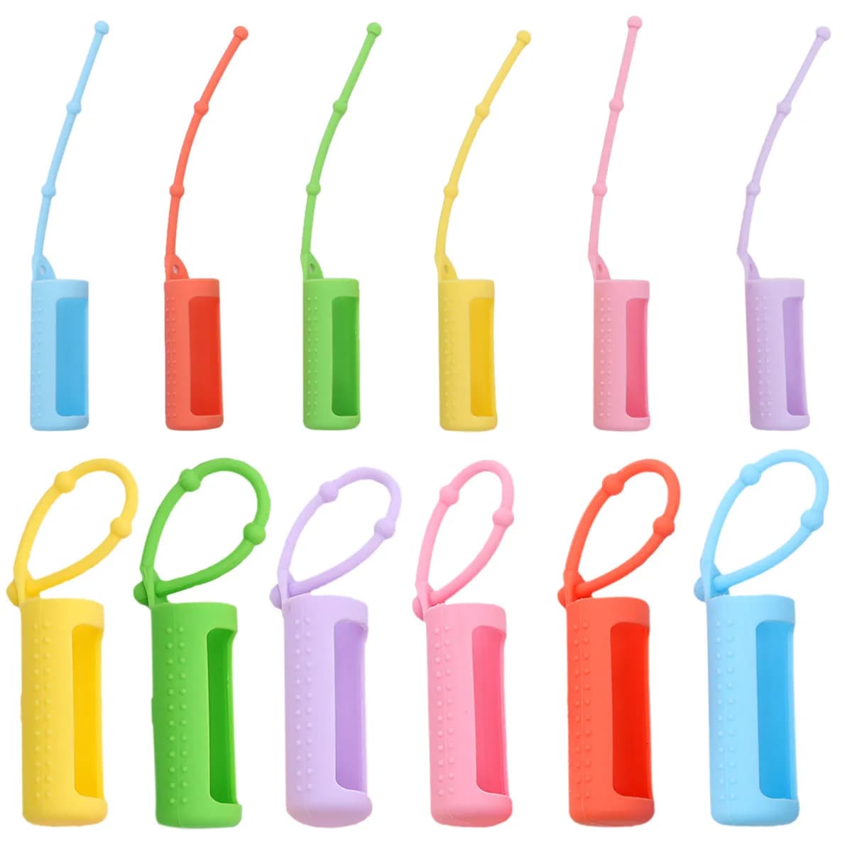 12 Pezzi Custodia Protettiva in Silicone per Flaconi Roll-on da 10 ml, Leggera e Portatile, per Profumi e Oli Essenziali