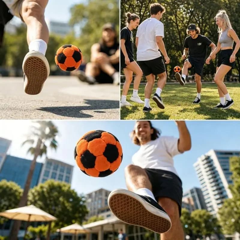 Sacco da boxe creativo a forma calcio, morbido peluche, giocattolo antistress, pallone da calcio, giocattolo per e