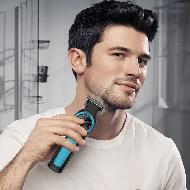 Professional Electric Hair Clipper Barbershop Salon Cordless Hair Trimmer Men Beard Trim Hair Cutting Grooming Tool LCD Screen