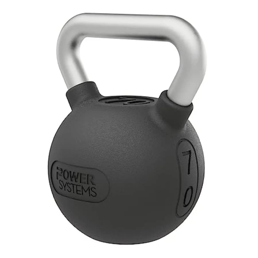 Kettlebell in Gomma Elite - Gomma Stampata Premium per Sessioni di Allenamento Durevoli da 70 libbre, Ideale per Palestre Domestiche