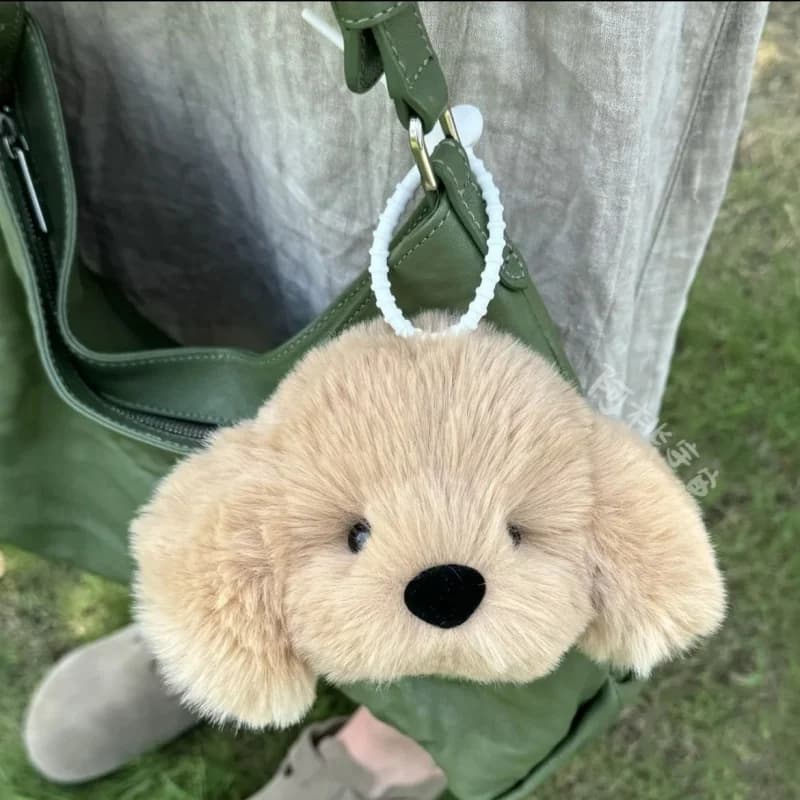 2026 Nuovo peluche Labrador cane portachiavi cucciolo di peluche morbido portachiavi in peluche per borsa, borsa, zaino, borsa
