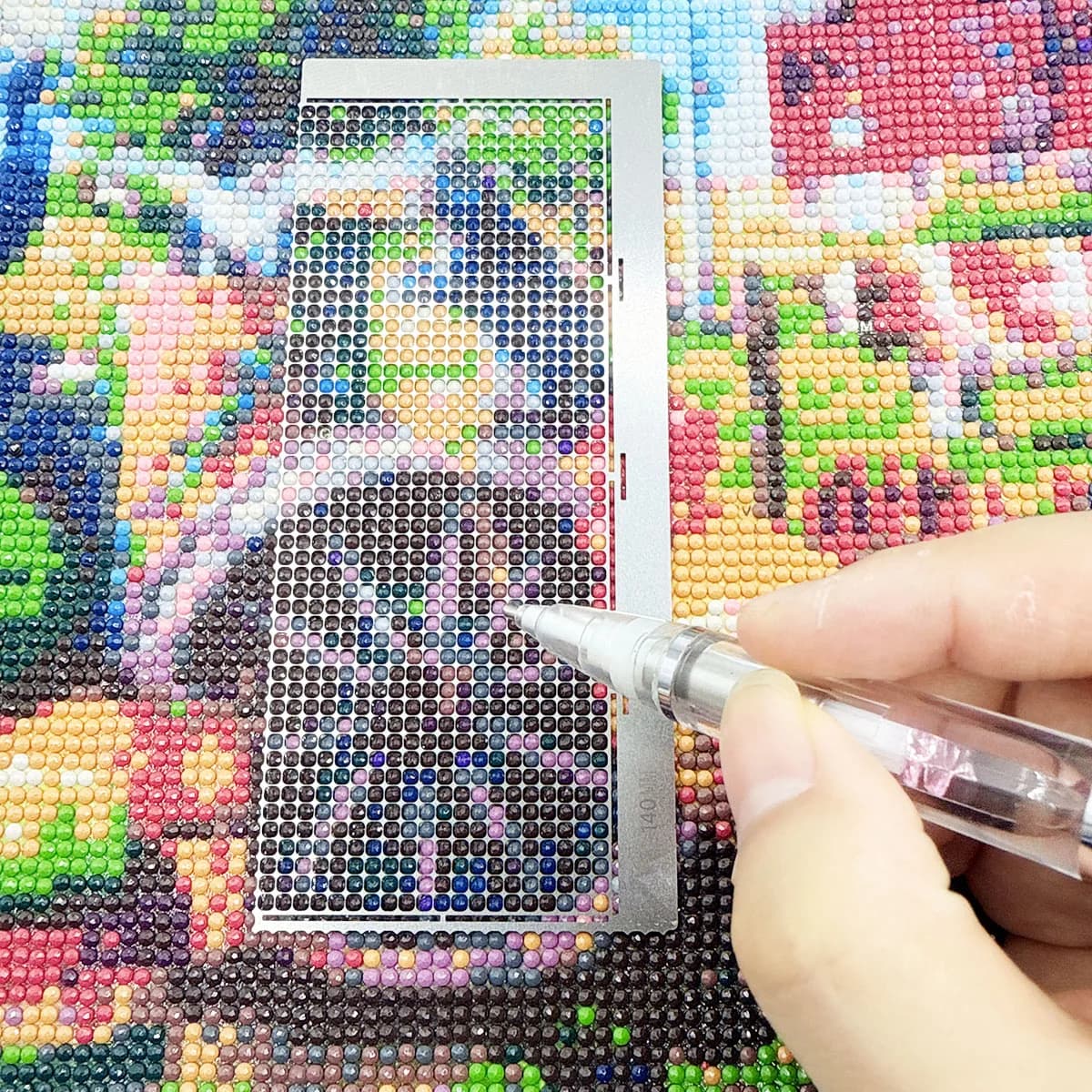 140/140.5/141/141.5/142Style Stainless Steel DIY Ruler Blank Grid 1020holes Round Diamond Moasic 5D Diamond Painting Accessories