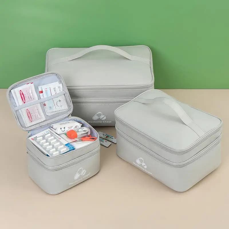 Kit di pronto soccorso Viaggio a casa Classificazione a doppio strato Conservazione Borsa per smistamento farmaci Custodia per prevenzione epidemica in tessuto Oxford
