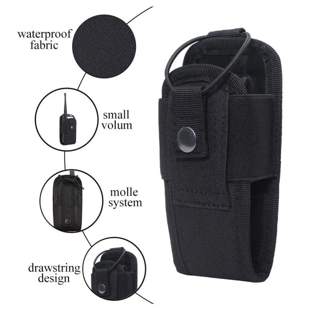 Custodia Tattica Regolabile per Radio Ricetrasmittente, Cover MOLLE per Walkie Talkie, Borsa Accessorio per Gilet Outdoor
