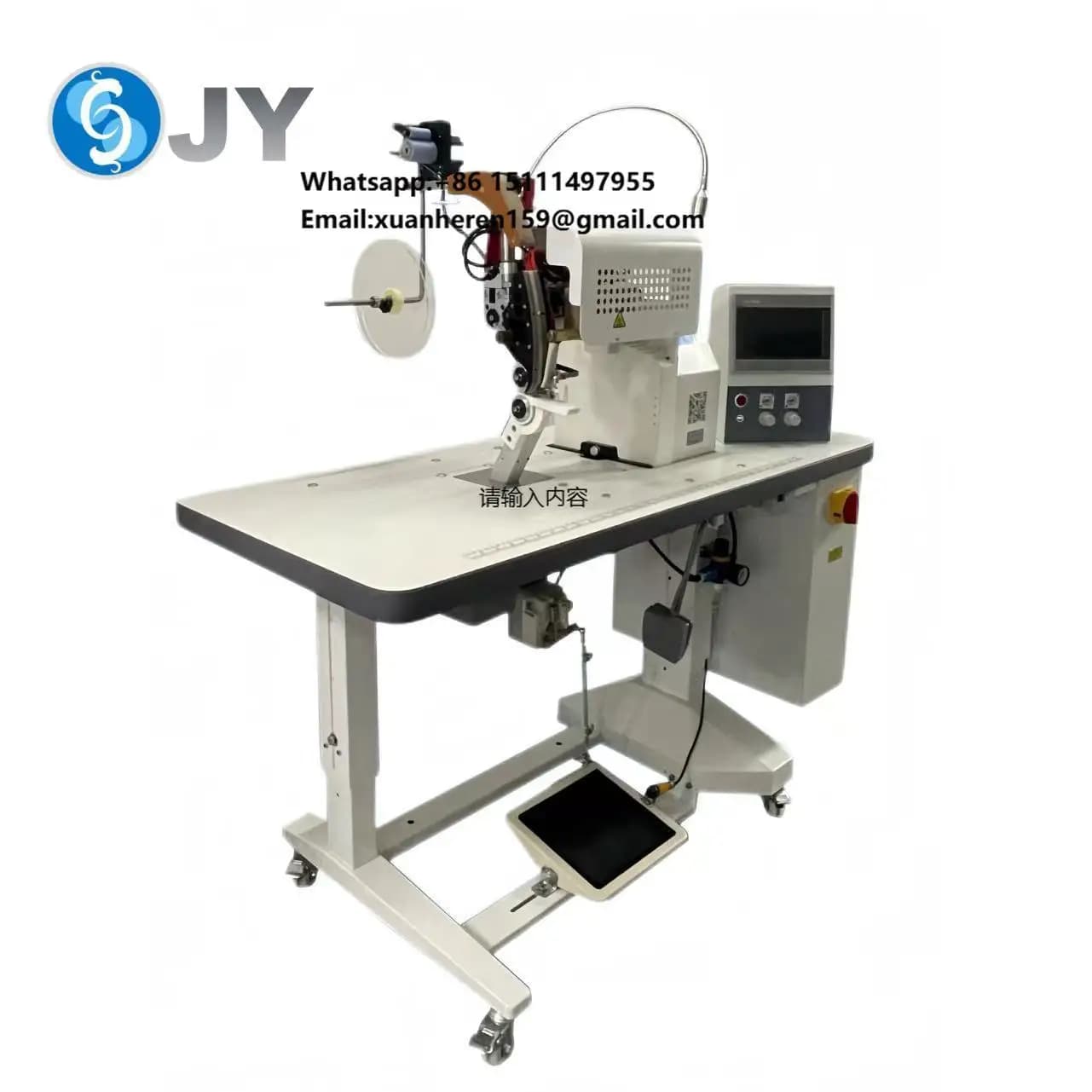 JY-604A Programmable Flat-Bed Sewing Machine New Condition for Attaching Patches Waterproof Strips to Suits T-Shirts Polo Shirts