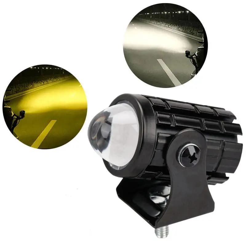 1 pz Mini luce di guida LED lente del proiettore faro del motociclo ATV Scooter per lampada faretto ausiliario