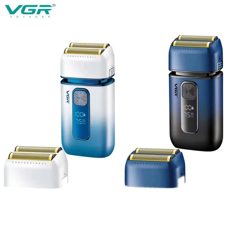 VGR Professional electric shaving shaver for men's hair USB rechargeable washable electric shaver head bald beard machine