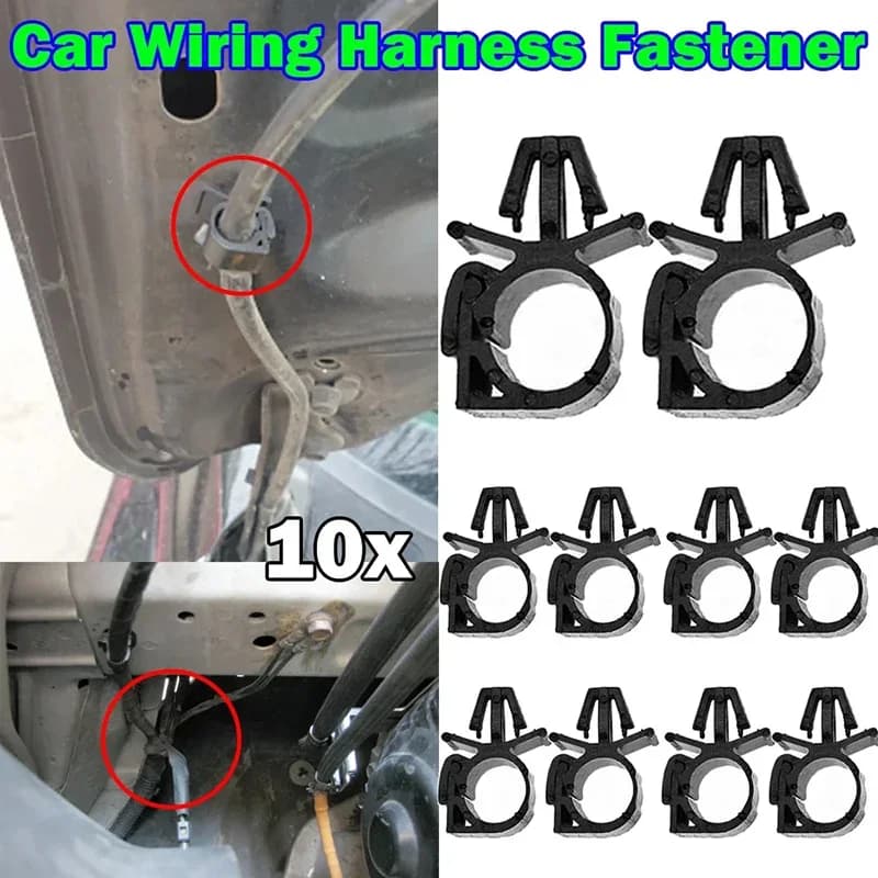 10 pezzi di fissaggio per cablaggio per auto, clip per fascette, utilizzati per telaio per cavi automobilistici che fissa la gestione dei cavi universale