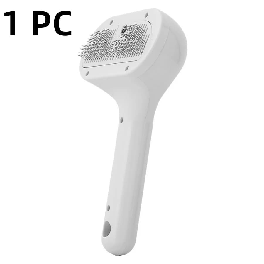 1 Spazzola Massaggiante Spray 2-in-1 per Animali Domestici, Spazzola in ABS per la Toelettatura, la Toelettatura a Secco, il Bagno e il Massaggio, 140 ° Denti curvi, leggeri e portatili