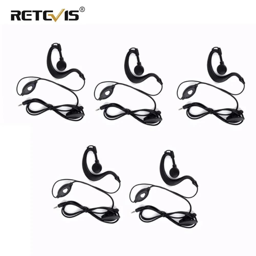 Retevis Walkie Talkie Accessori Bambini Radio 5 Pezzi 1 Pin 2.5mm Jack PTT MIC Auricolare per Retevis RT-388 RT-628 RT31 RT32 RT35