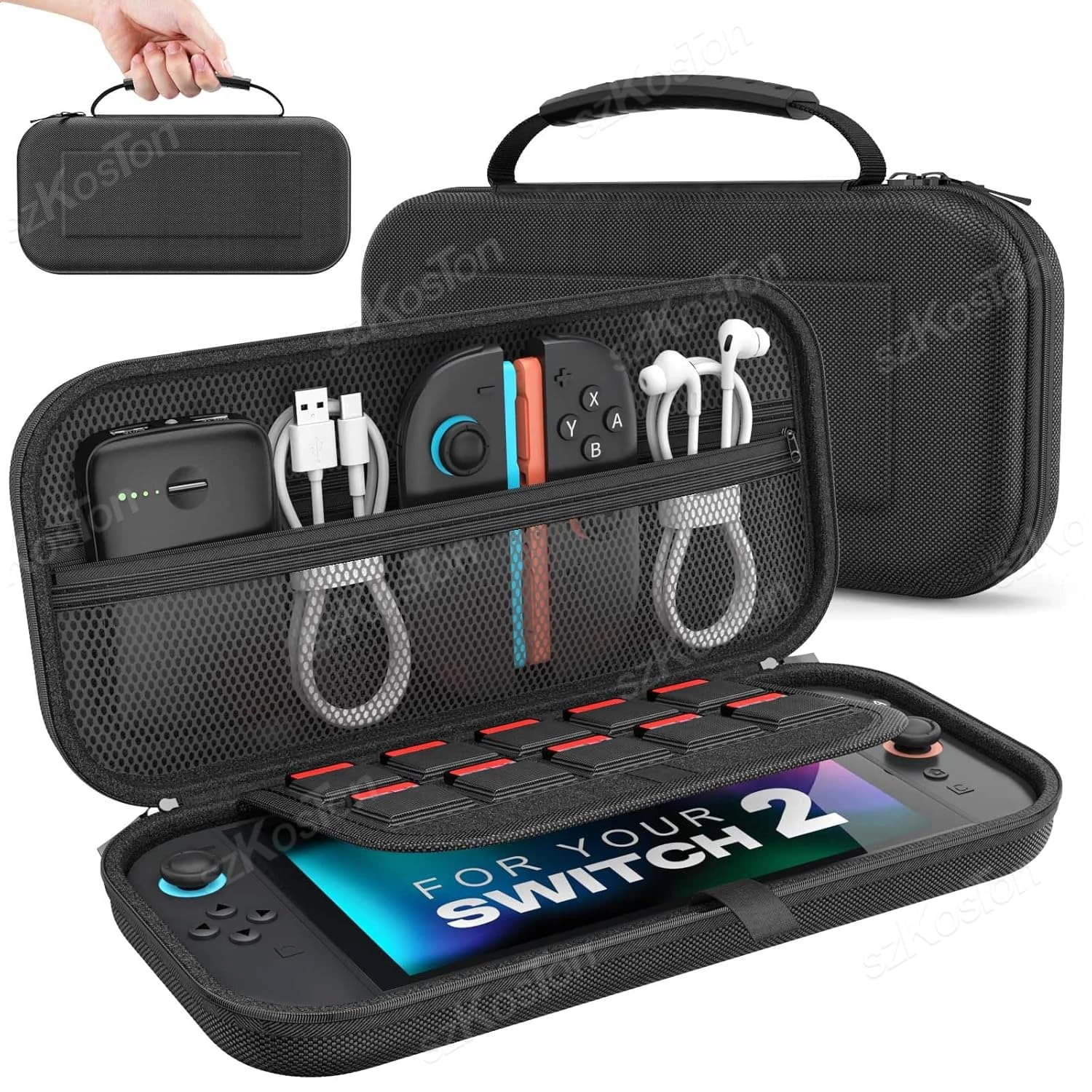 Custodia da viaggio per console di gioco Switch 2 Custodia protettiva rigida portatile per accessori da gioco Switch2