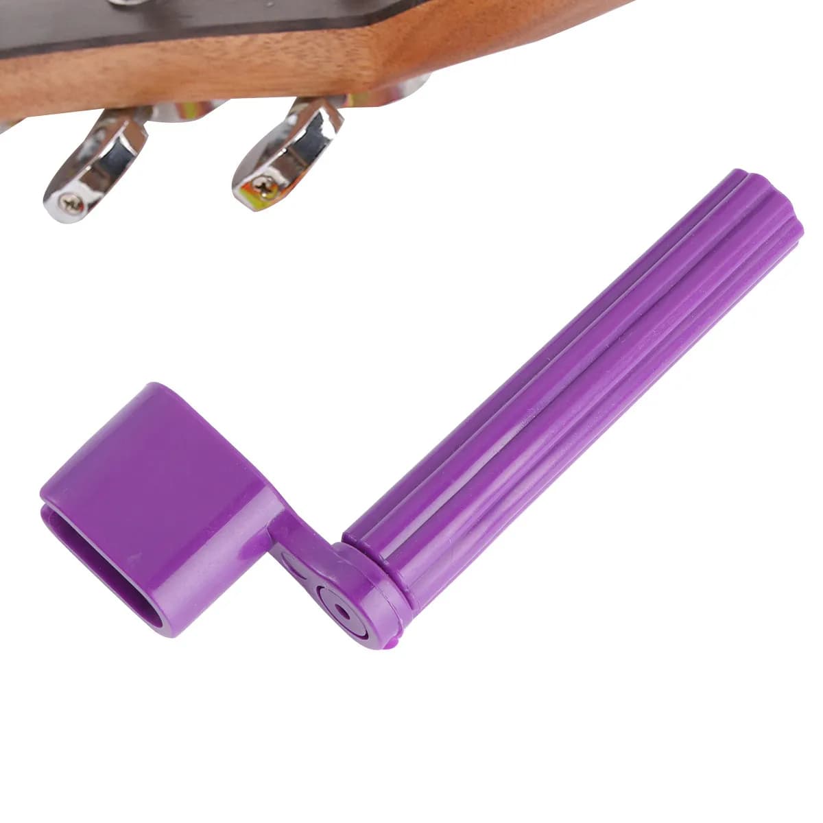 Purple All-in-One Guitar String Winder Bridge Pin Puller Hex Drill Adapter Multi-Function Tuning Tool for Guitar Bass Ukulele
