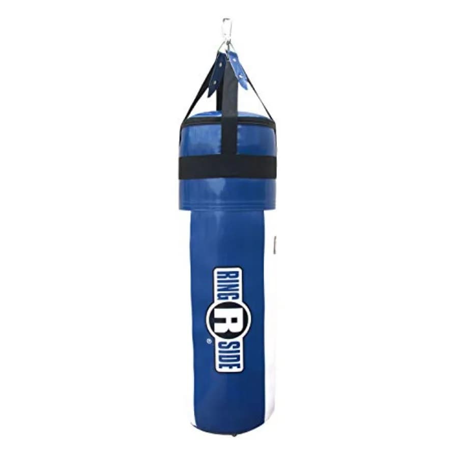 Apex Heavy Bag boxing bag for training and workout, 100 pounds, includes nylon straps and mounting clips.