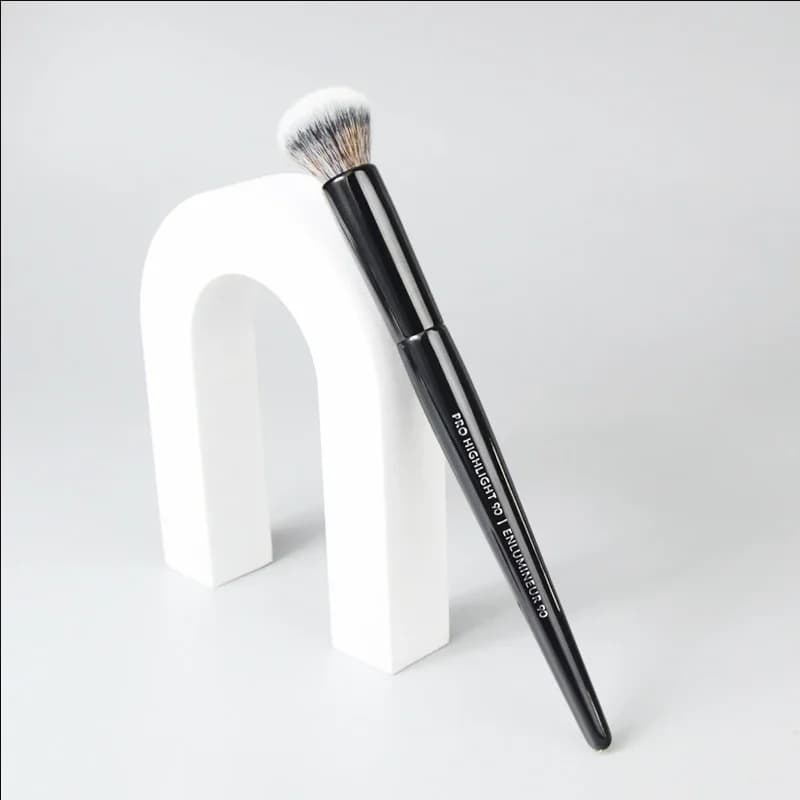 Pennello per trucco professionale Highlight #90-pennello cosmetico per evidenziare fard in polvere per capelli sintetici morbidi rotondi