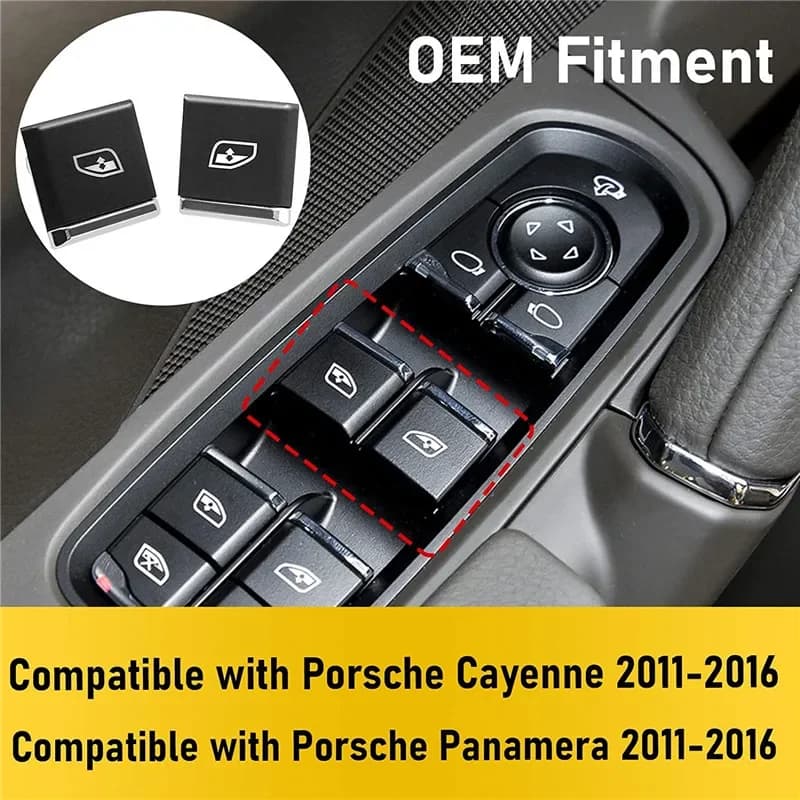 Coperchio del cappuccio del pulsante dell'interruttore della finestra lato principale del conducente per Porsche Panamera / Cayenne 2010-2016 per Macan 2014-2018