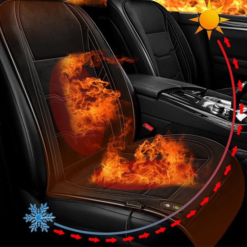 Black/brown/beige Universal Car Heated Seat Cushion 12V 24V Winter Warm Carriage Heating Blanket Seat Warmer Pad for All Seasons