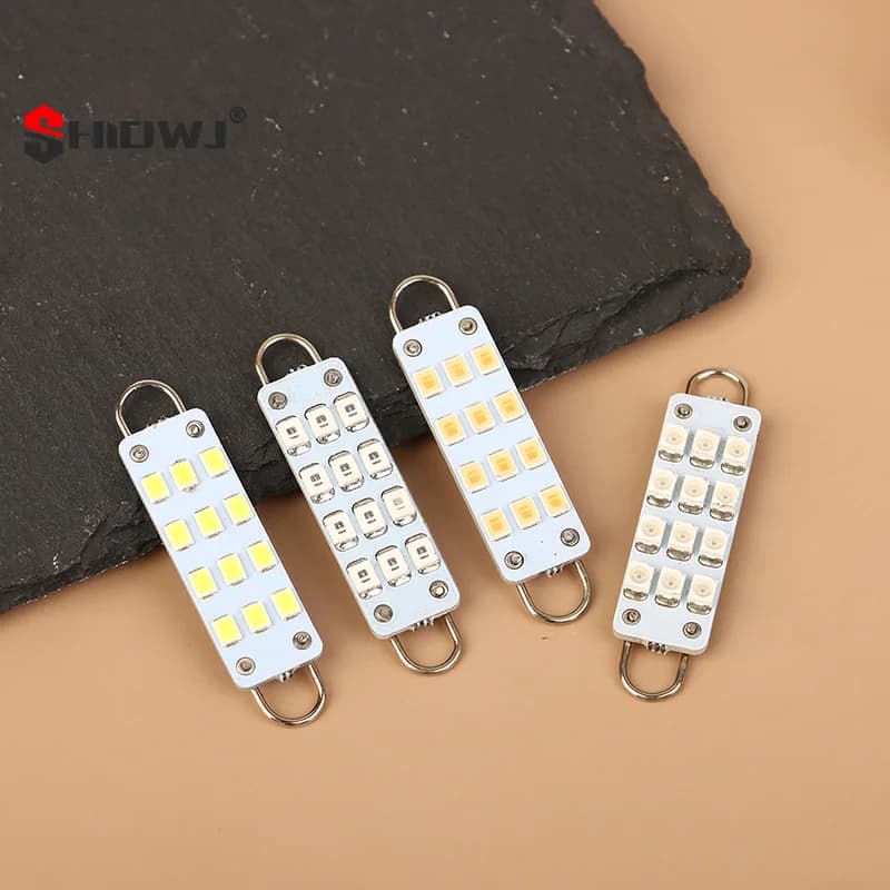 5 Pz/lotto 12-SMD C5W Led Auto Anello Rigido Cupola Mappa Luce Lampadine Per Auto Esterno 12V DC 1210 561 567 562 Lampada Targa Interni