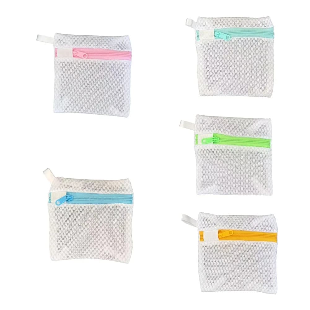 Mini Sacchetto per Bucato in Rete Singolo Strato, Sacchetti Speciali in Rete per Perle Profumate, Sacchetto per Lavaggio in Poliestere con Cerniera per Capsule di Detersivo