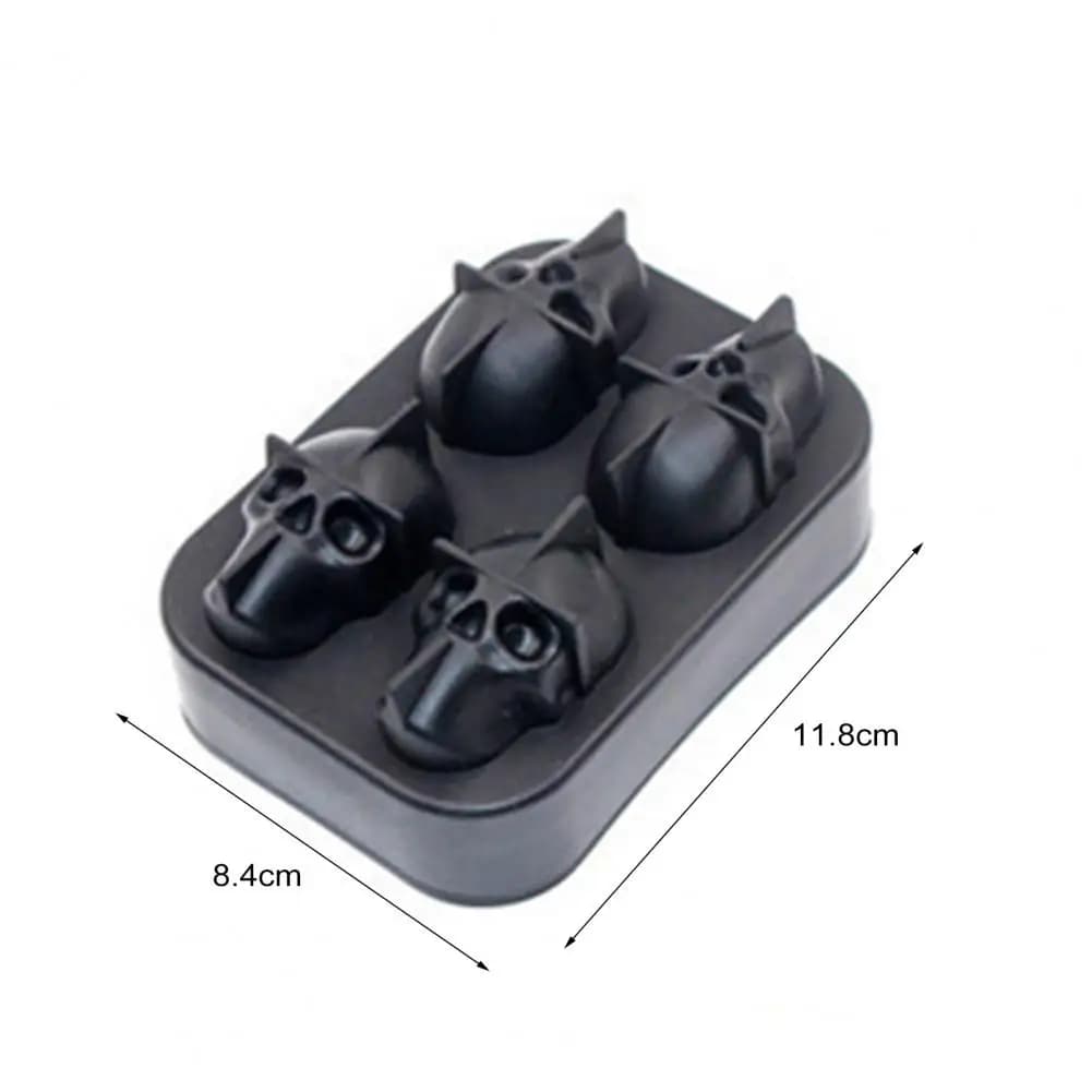 4/6 griglie teschio palla di ghiaccio stampo vassoio di ghiaccio in silicone per cocktail whisky Halloween tema horror creatore di cubetti di ghiaccio feste spettrali gotiche