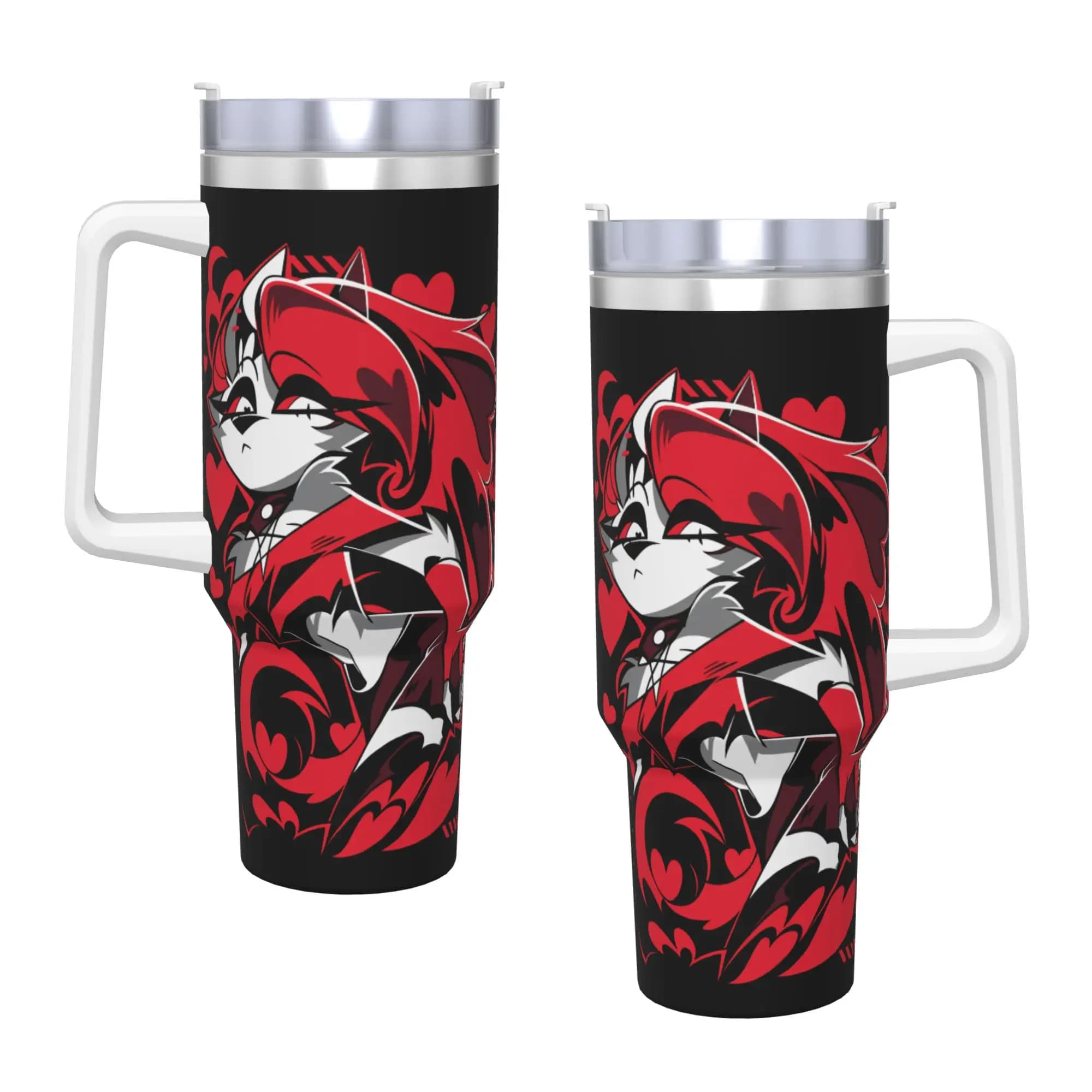 Kawaii Loona Anime Bicchiere Helluva Boss Bevanda fredda Bottiglia d'acqua Conservazione del calore Tazza termica in acciaio inossidabile Tazze da spiaggia Tazza