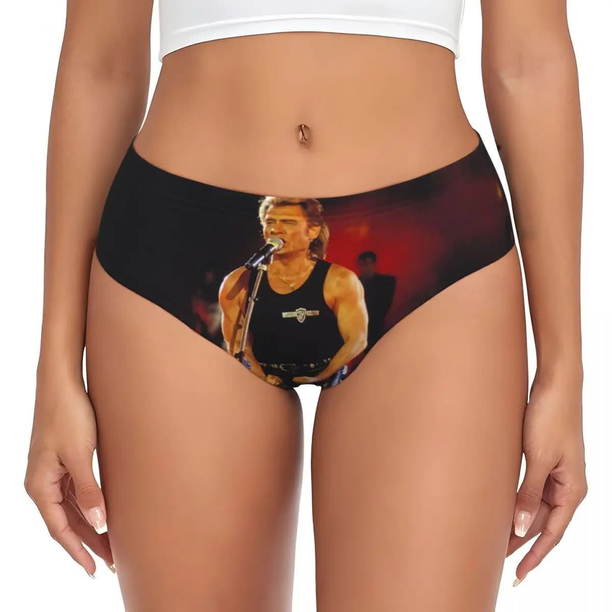 Slip da uomo Singer Johnny Halliday France, intimo traspirante ed elasticizzato, stile rock francese, regalo di San Valentino