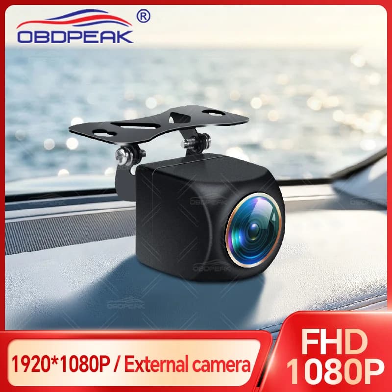 Universal 170° Fisheye Golden 1080P Rear View Camera AHD 4 Pin 2.5mm Automatic Reversing Night Vision IP67 Rearview Mirror Cam