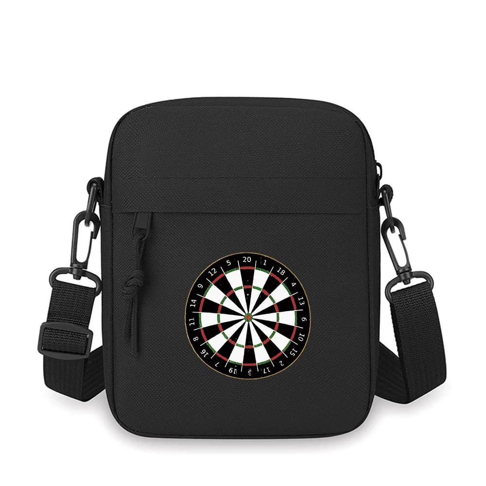Design per freccette, segmenti bianchi neri, anello con numeri. Borsa a tracolla da uomo a spalla singola da donna Cartoon Anime Film Printing Design U