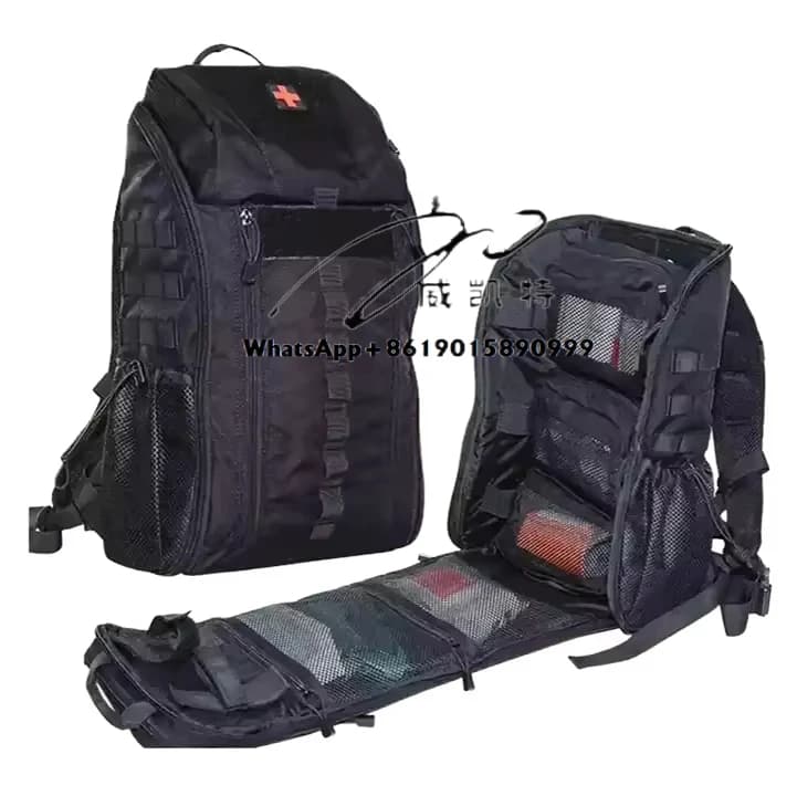 Zaino per kit di pronto soccorso tattico unisex per esterni con telaio esterno per viaggi, campeggio, sopravvivenza e caccia