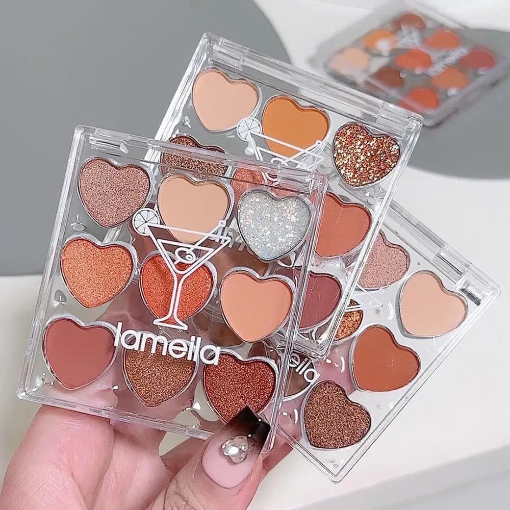 2025 Nuovo 7g Nove Colori Amore Ombretto Arancione Marrone Fine Opaco Perla Tavolozze Shimmer Zucca Peplo Terra Tavolozza Eyeshado G0F8