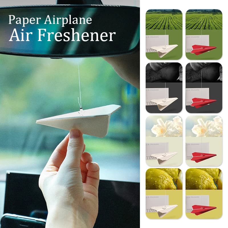 Perfume diffuser for paper plane, aromatic car deodorant, pendant, interior mirror decoration, car hanging accessories (without perfume)