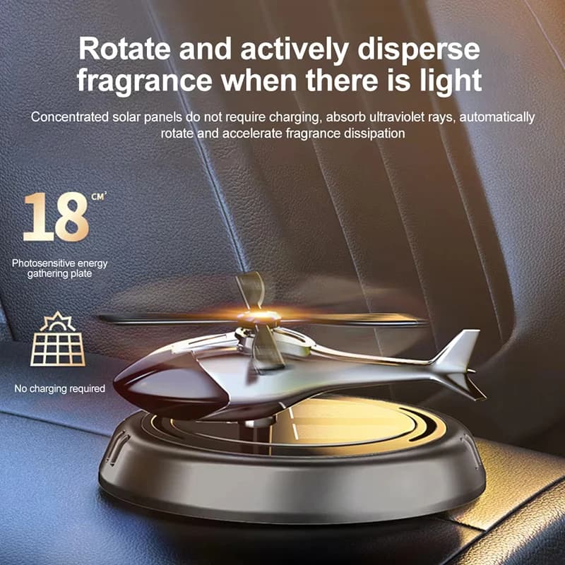 Helicopter Styling Solar Car Air Freshenerdecorative Aromatherapy Car Interior Accessories Propeller Rotary Perfume Diffuser