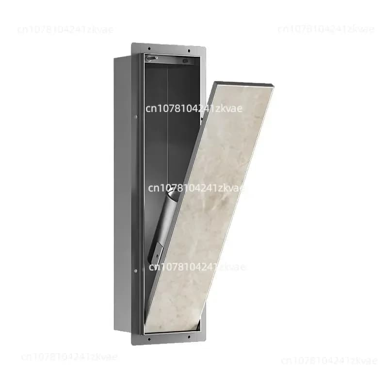 Eco-Friendly Concealed Recessed Toilet Brush Niche Waterproof Space-Saving Tile Cleaning Silicone Brush Head Bathroom