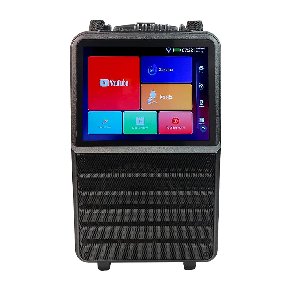 Woofer da 10 '' ad alta potenza 2 vie 2g Ram/64g Rom Carrello portatile mobile Wifi wireless Android 12.0 40W Karaoke Macchina per canto