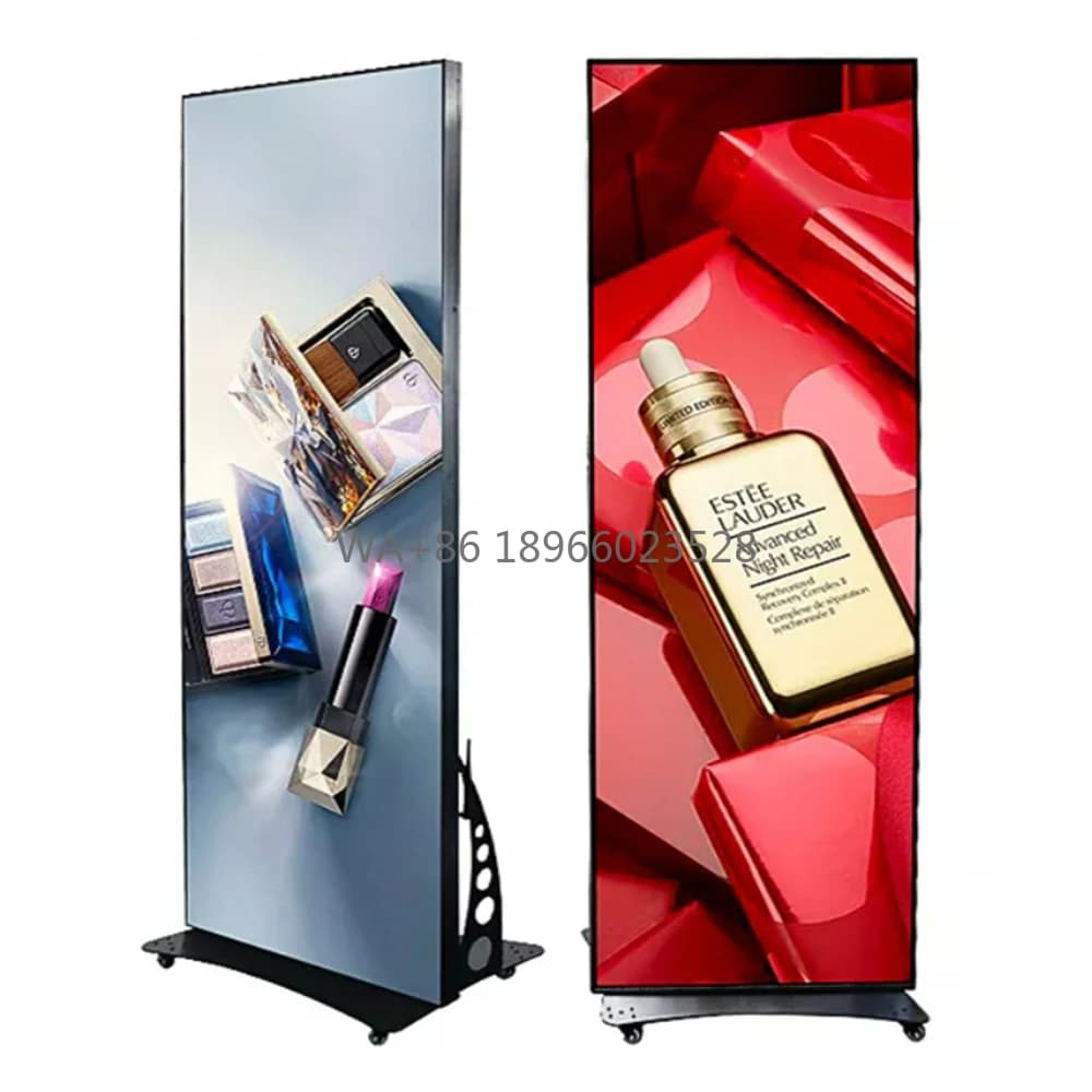 Schermo pubblicitario per display a LED HD a colori P2.5 per interni Controllo intelligente con struttura in alluminio per esposizioni di poster