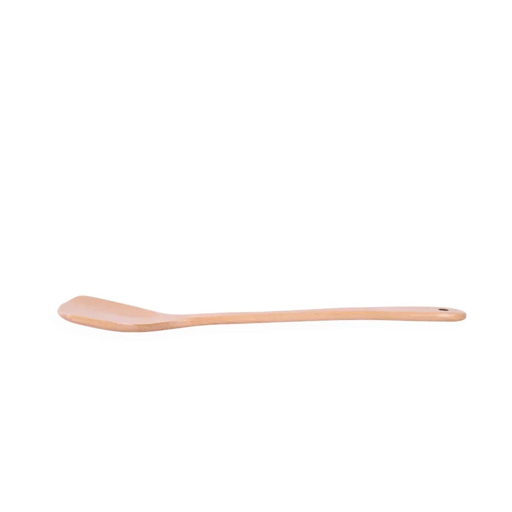 Spatola in Legno di Faggio Naturale, Lunghezza 15 Pollici, Utensile da Cucina per Padelle Antiaderenti, Strumento per Saltare in Padella